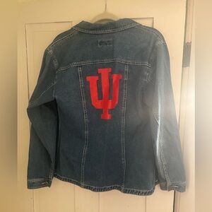 Indiana University hand painted vintage denim jacket